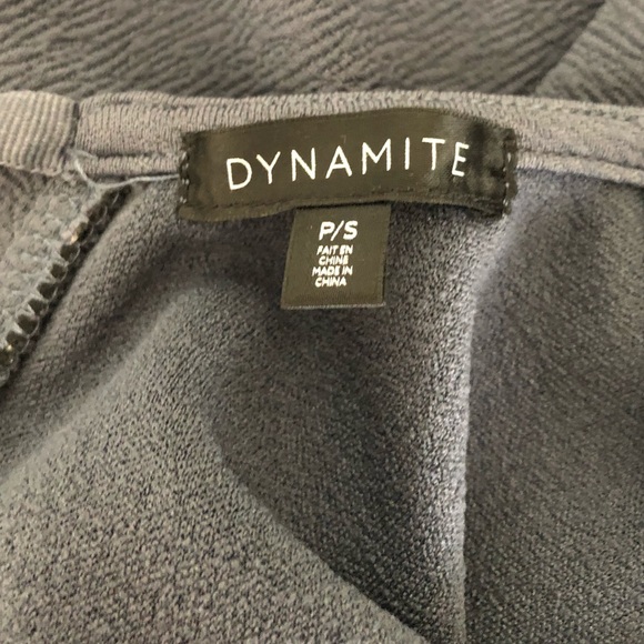 Blue 3/4 length blouse, open lace up back - Picture 3 of 3